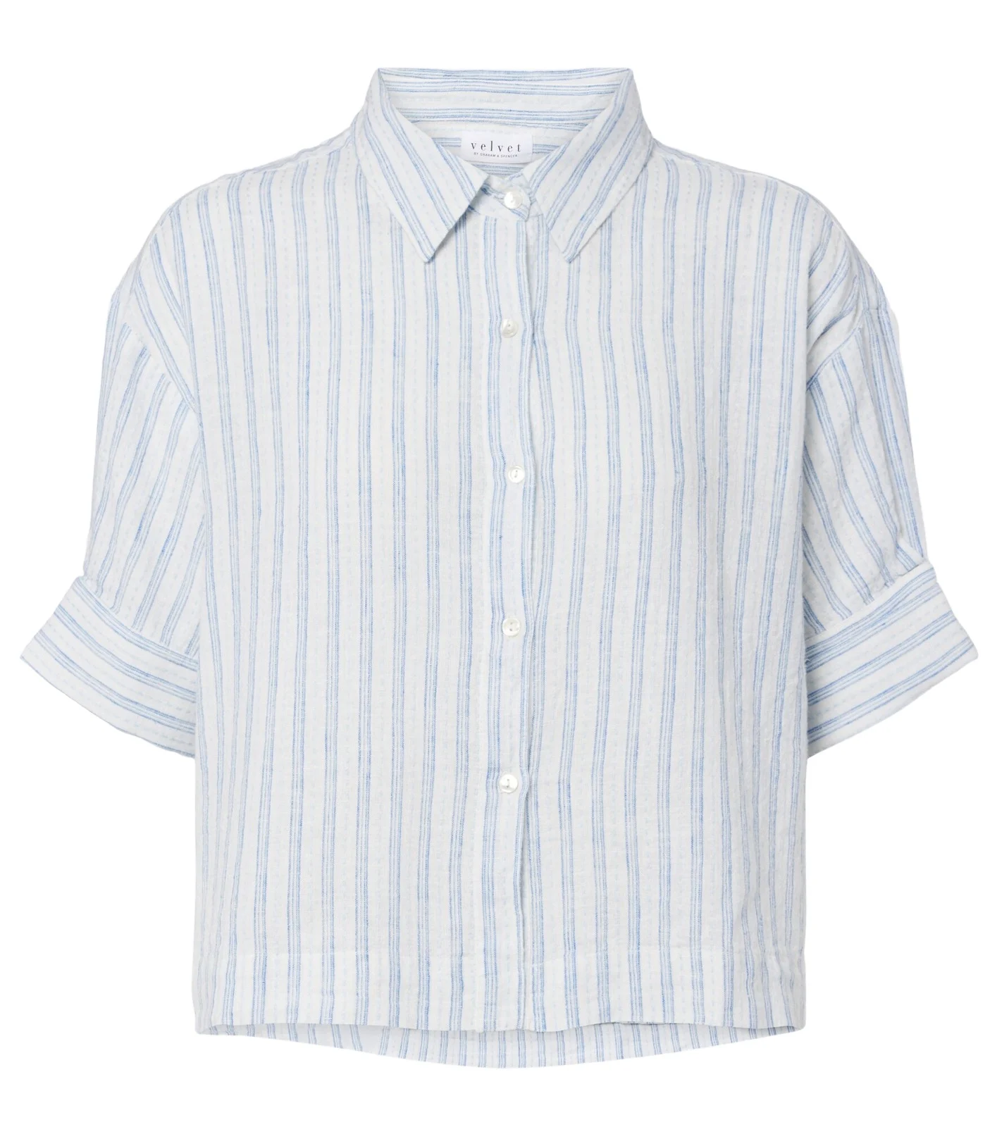 Greya striped cotton and linen shirt