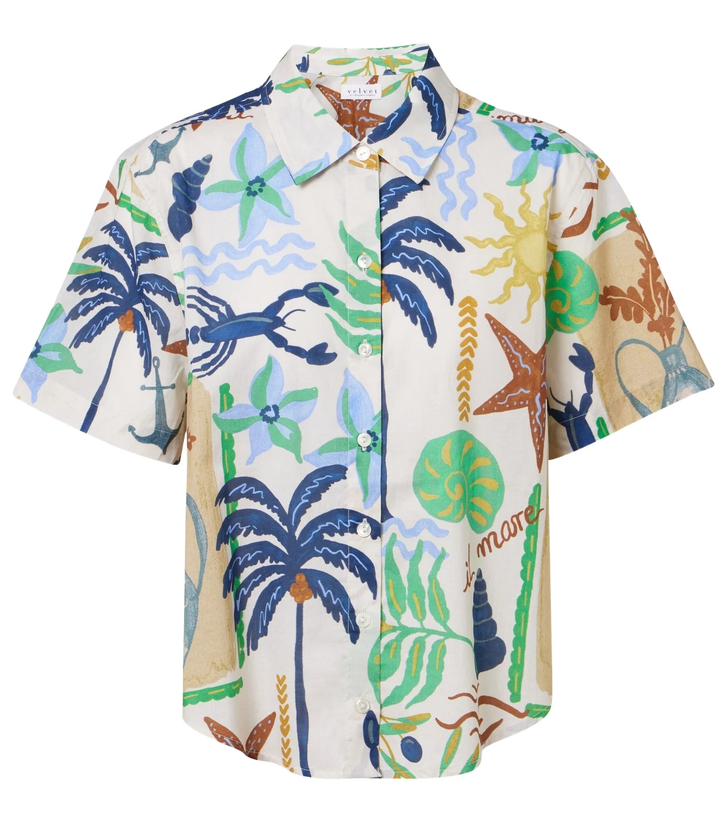 Marnie printed cotton poplin shirt Marnie printed cotton poplin shirt