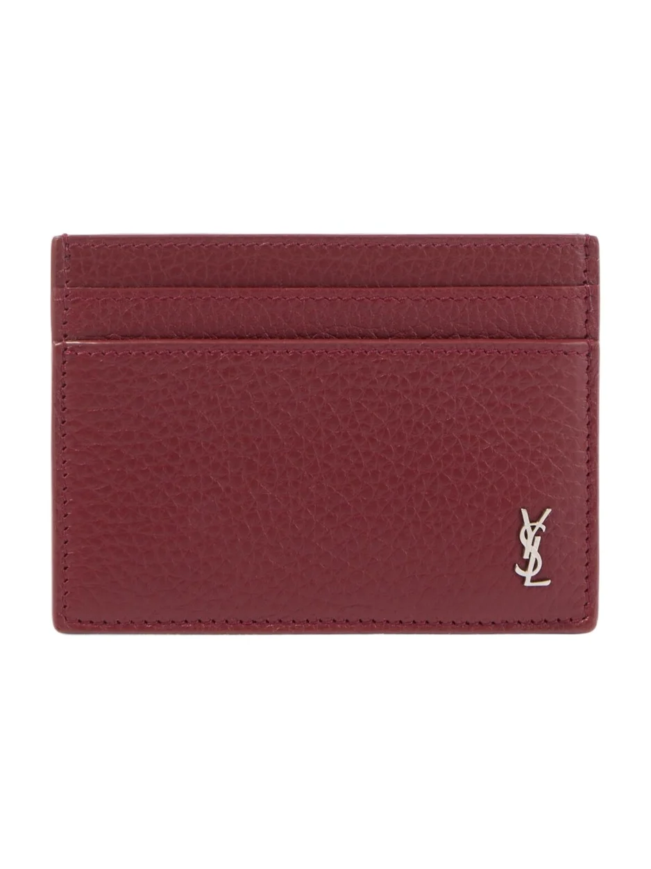 Saint Laurent Tiny Cassandre leather card holder