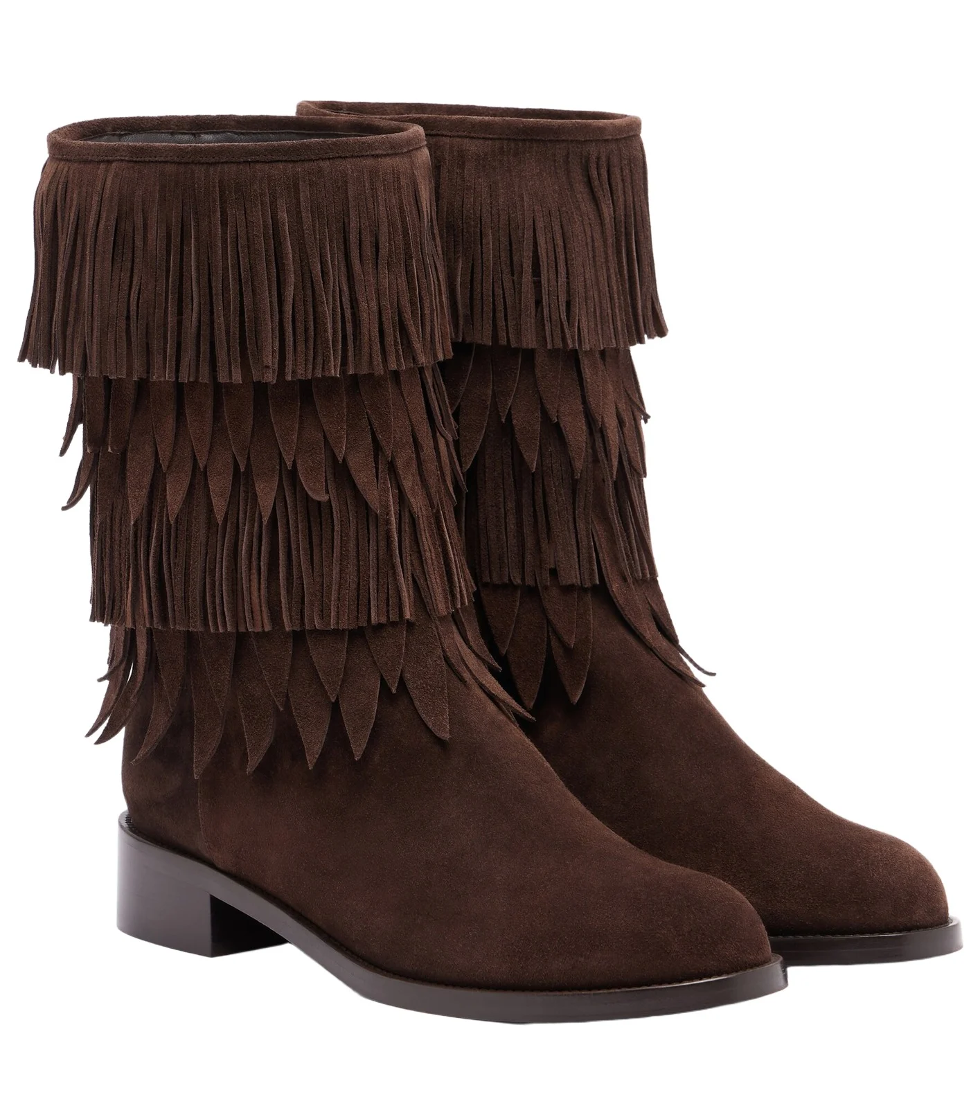 Aquazzura Maverick fringed suede mid-calf boots