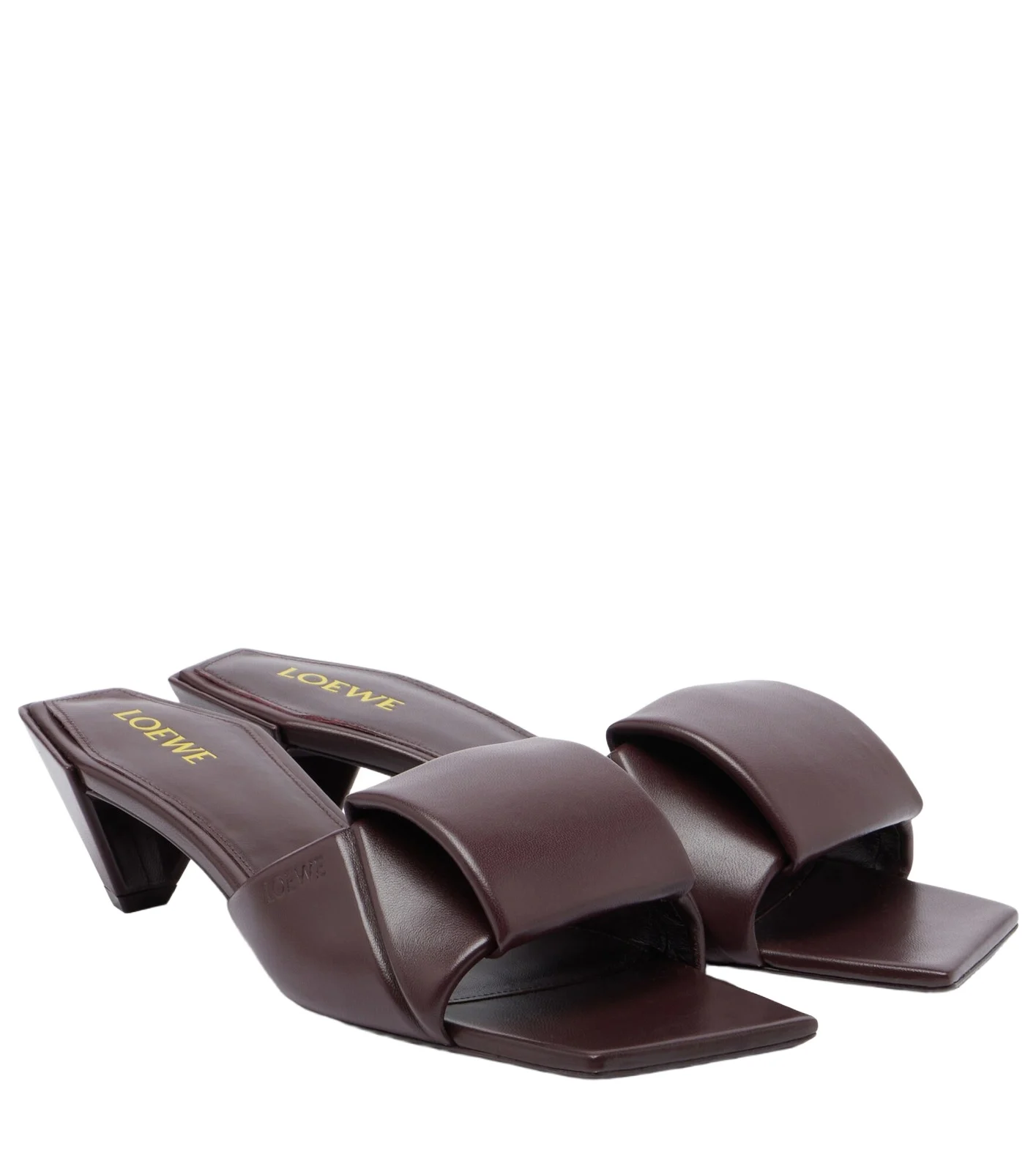 Origami leather mules Origami leather mules
