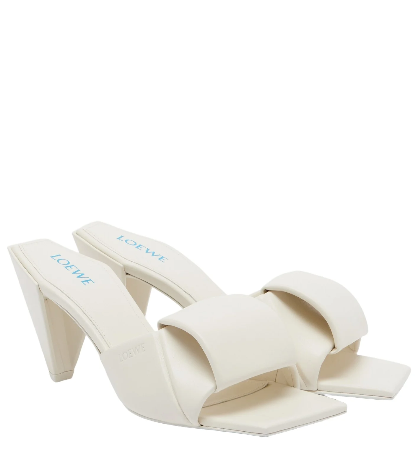 Origami leather mules Origami leather mules