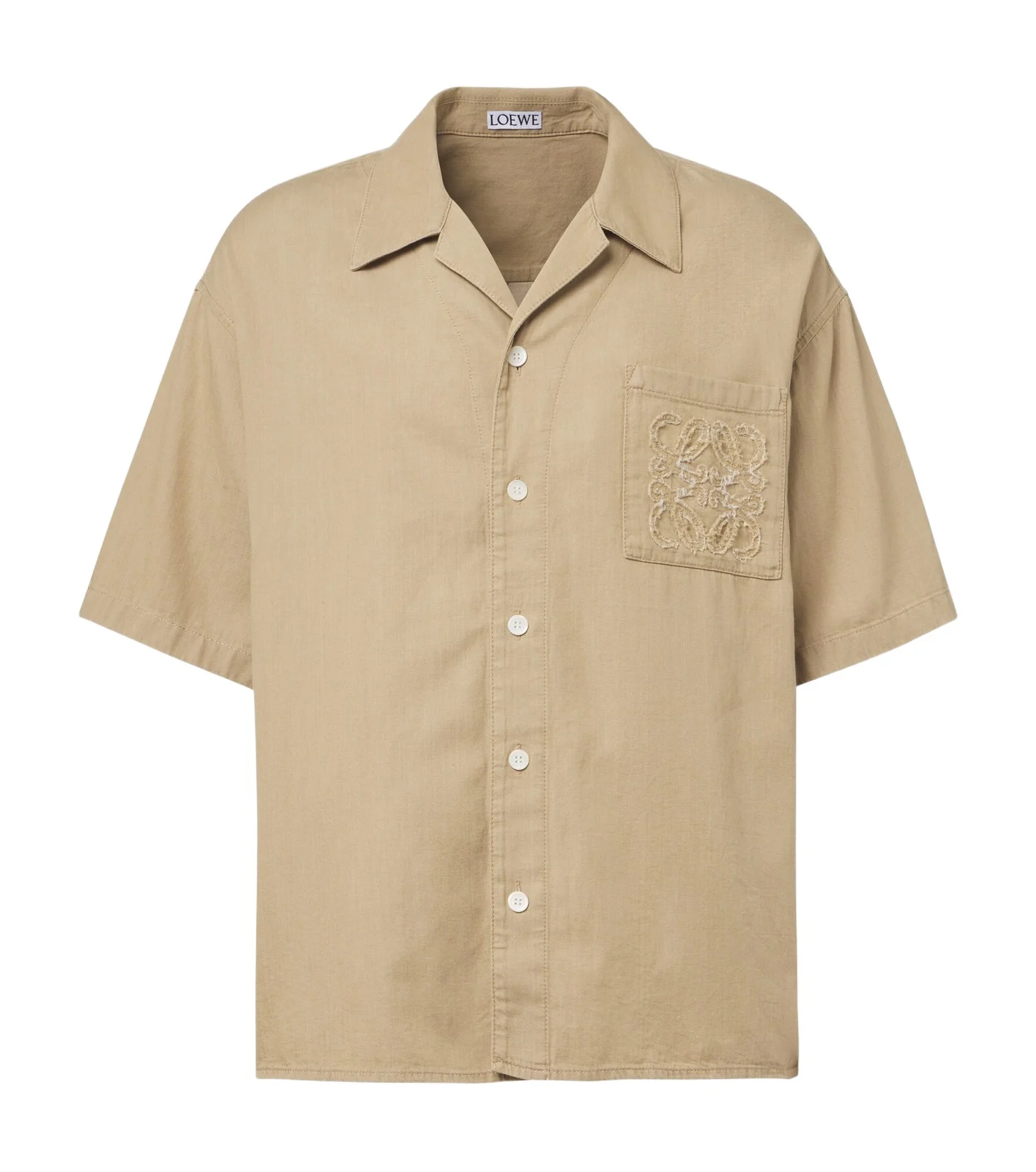 Loewe Logo embroidered cotton shirt