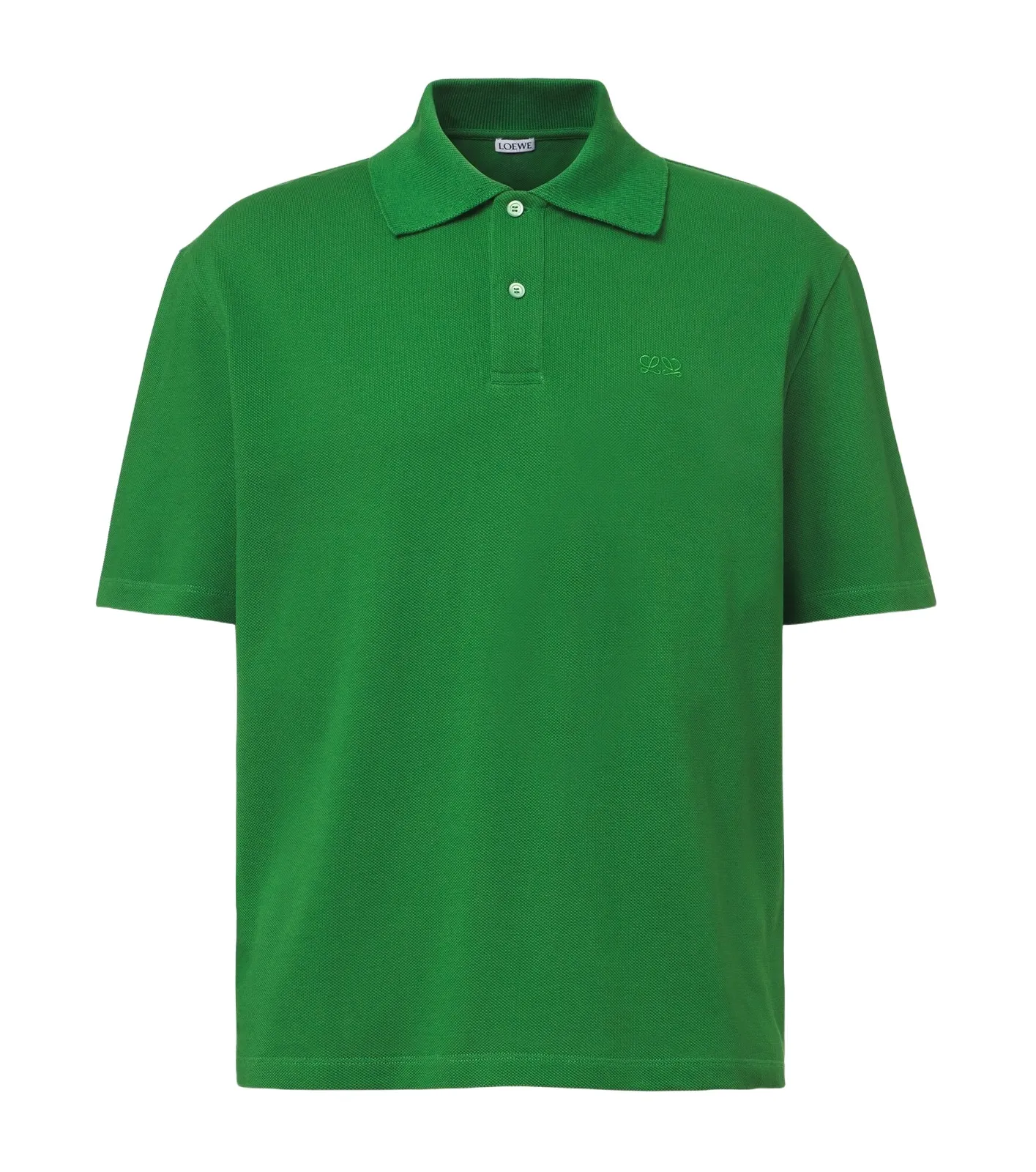 Logo embroidered cotton polo shirt