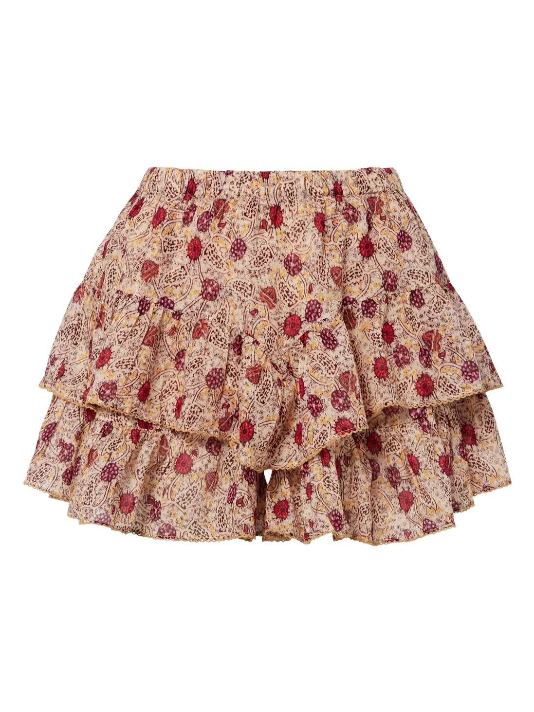 Marant Étoile Jocadia floral ruffled cotton shorts