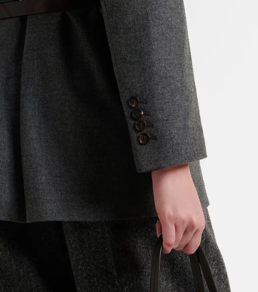 Brunello Cucinelli Belted wool and cashmere blazer | Thumbnail 2 Brunello Cucinelli Belted wool and cashmere blazer | Thumbnail 2