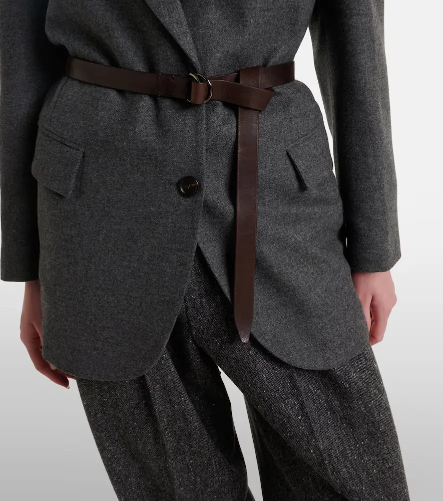 Brunello Cucinelli Belted wool and cashmere blazer | Thumbnail 7 Brunello Cucinelli Belted wool and cashmere blazer | Thumbnail 7