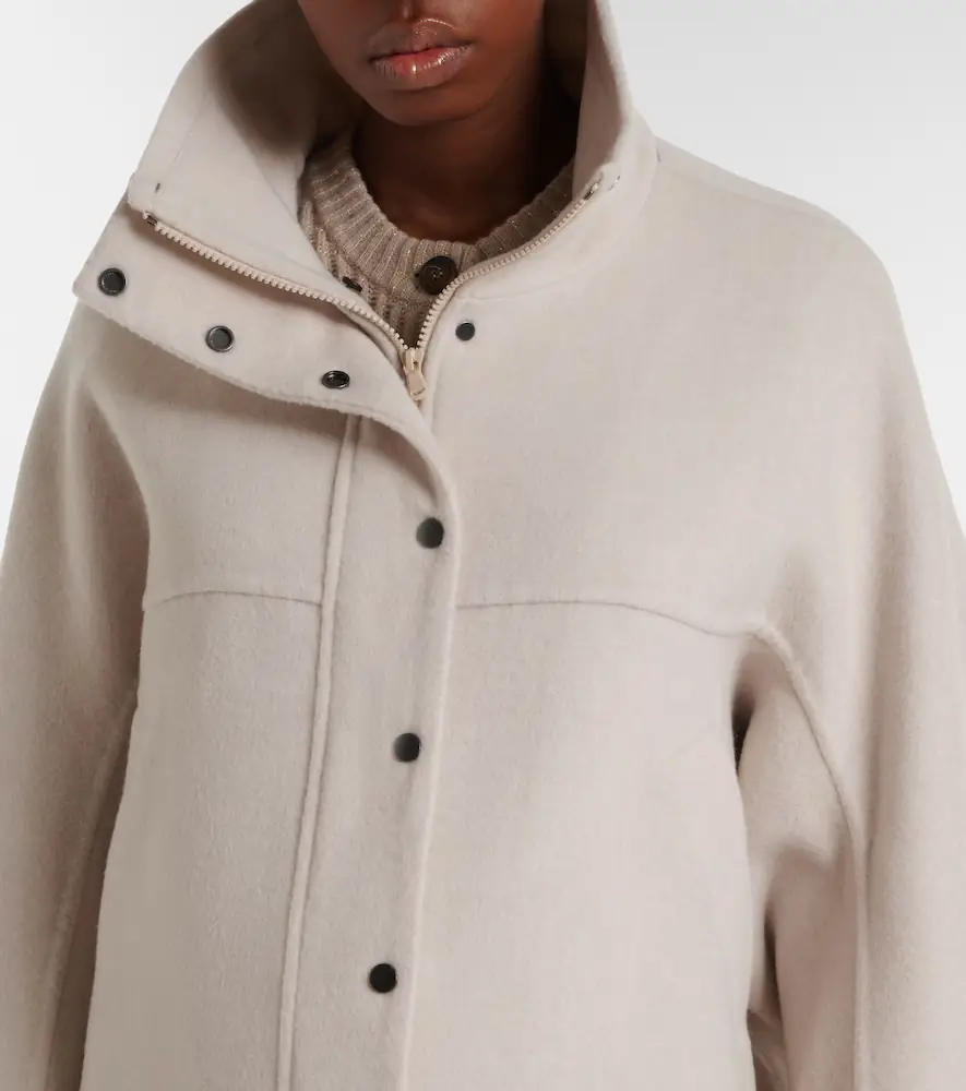 Brunello Cucinelli Shearling-trimmed wool and cashmere jacket | Thumbnail 6 Brunello Cucinelli Shearling-trimmed wool and cashmere jacket | Thumbnail 6