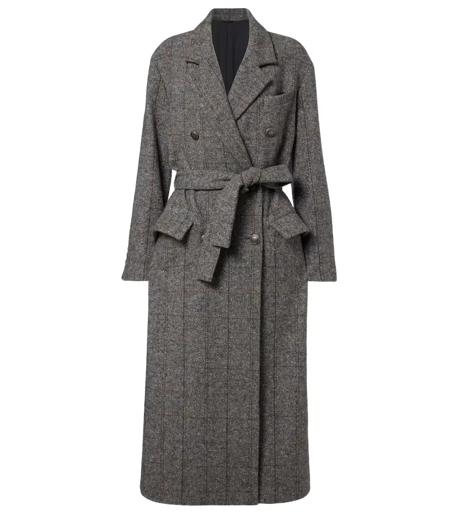 Brunello Cucinelli Double-breasted alpaca-blend coat
