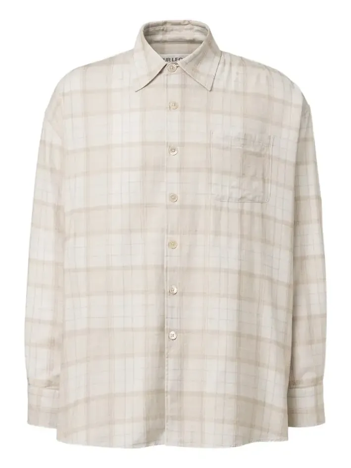 Borrowed plaid cotton flannel shirt Borrowed plaid cotton flannel shirt