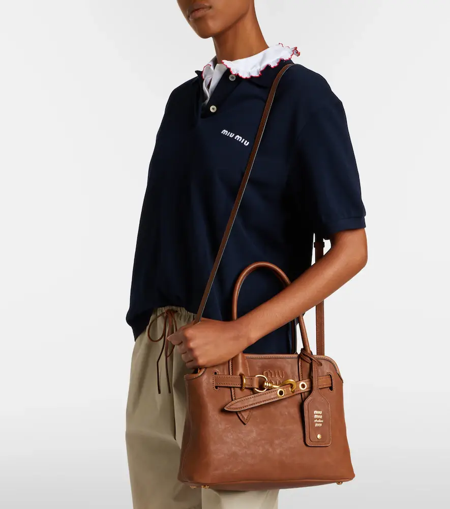 Miu Miu Aventure Small leather shoulder bag | Thumbnail 6