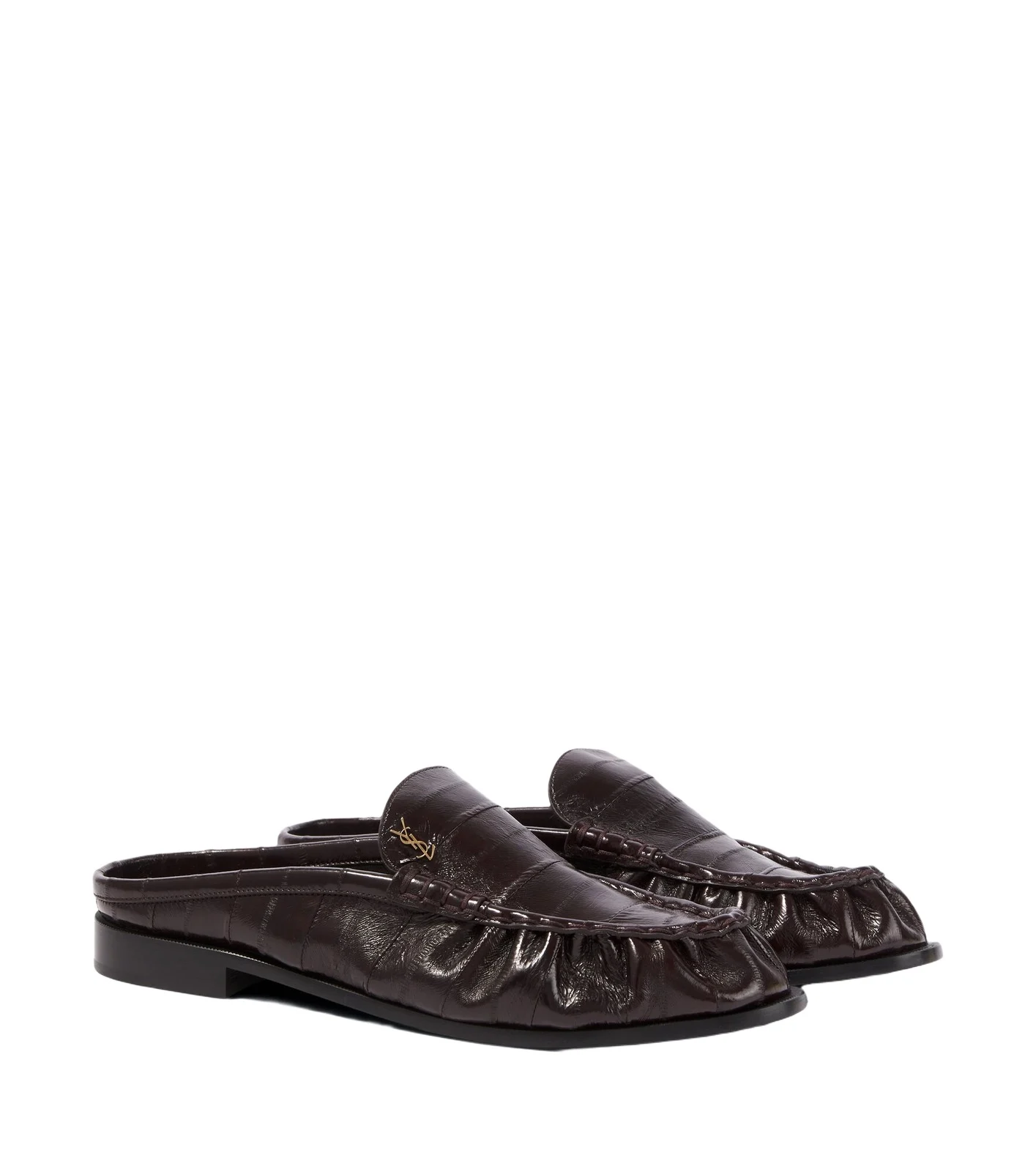 Saint Laurent Le Loafer eel leather mules