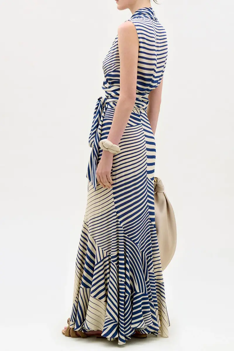 Silvia Tcherassi Florina Skirt - Blue Stripes | Thumbnail 4
