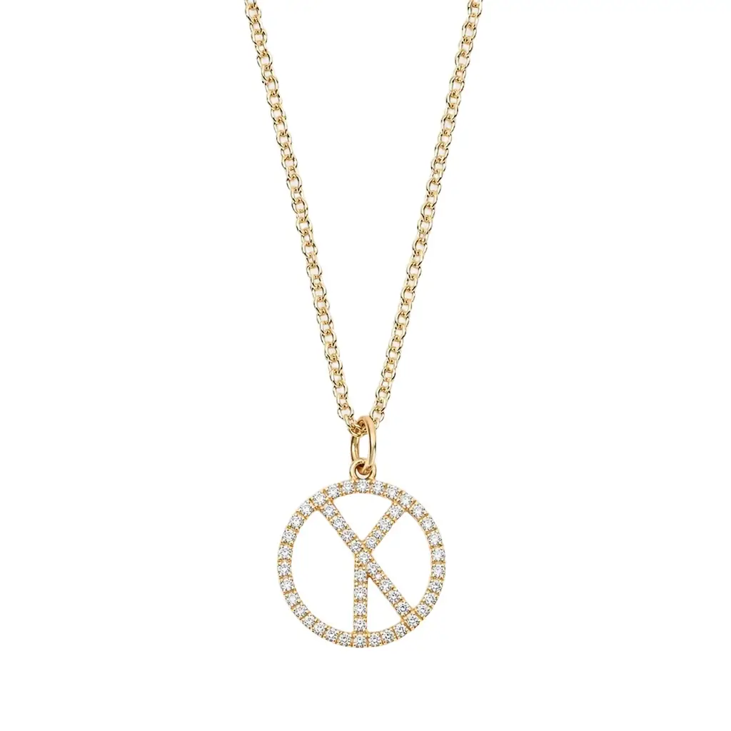 Stephanie Gottlieb Vault Sale: "NYC" Small Diamond Pave Gold Hidden Initial Necklace | Image 1 Stephanie Gottlieb Vault Sale: "NYC" Small Diamond Pave Gold Hidden Initial Necklace | Image 1