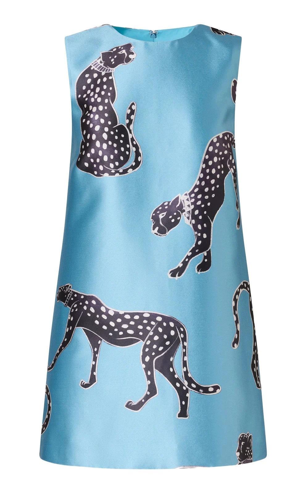 ROAME. Sofia Cheetah-Print Satin Mini Dress
