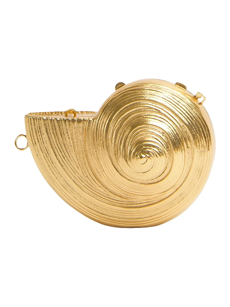 Women's Marion Metal Shell Crossbody Clutch