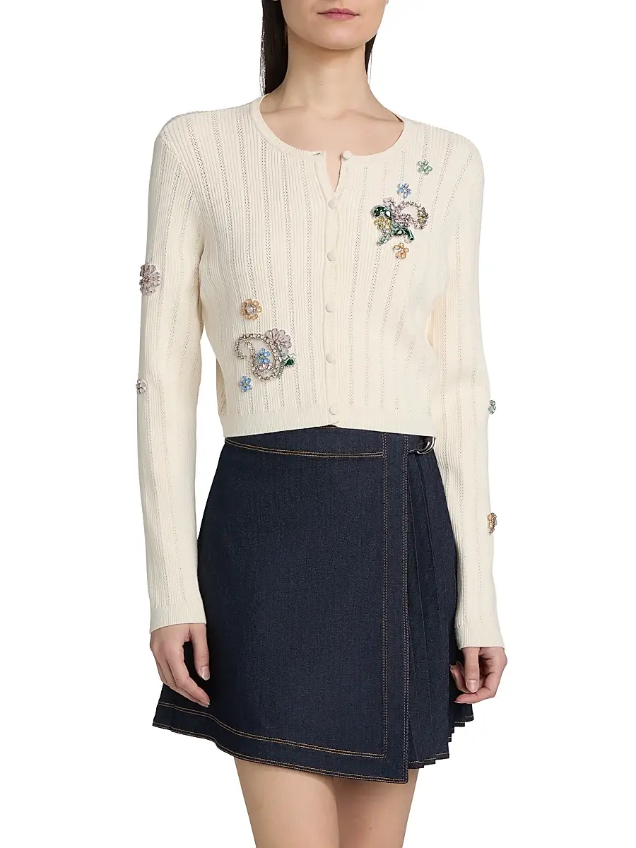 Cinq à Sept Women's Allison Embellished Cardigan | Thumbnail 3 Cinq à Sept Women's Allison Embellished Cardigan | Thumbnail 3