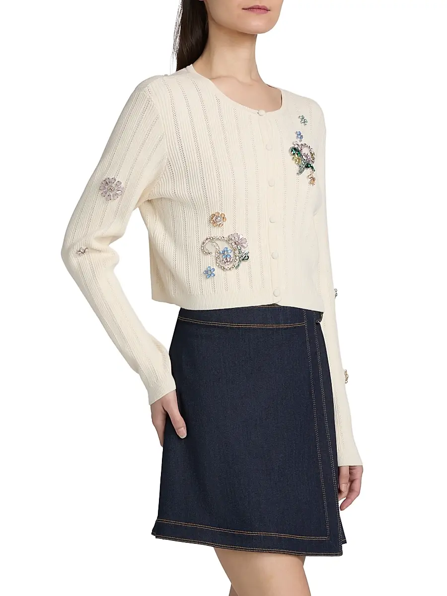 Cinq à Sept Women's Allison Embellished Cardigan | Thumbnail 4 Cinq à Sept Women's Allison Embellished Cardigan | Thumbnail 4