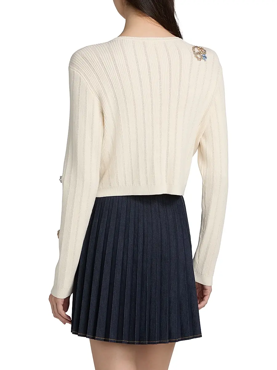 Cinq à Sept Women's Allison Embellished Cardigan | Thumbnail 5 Cinq à Sept Women's Allison Embellished Cardigan | Thumbnail 5
