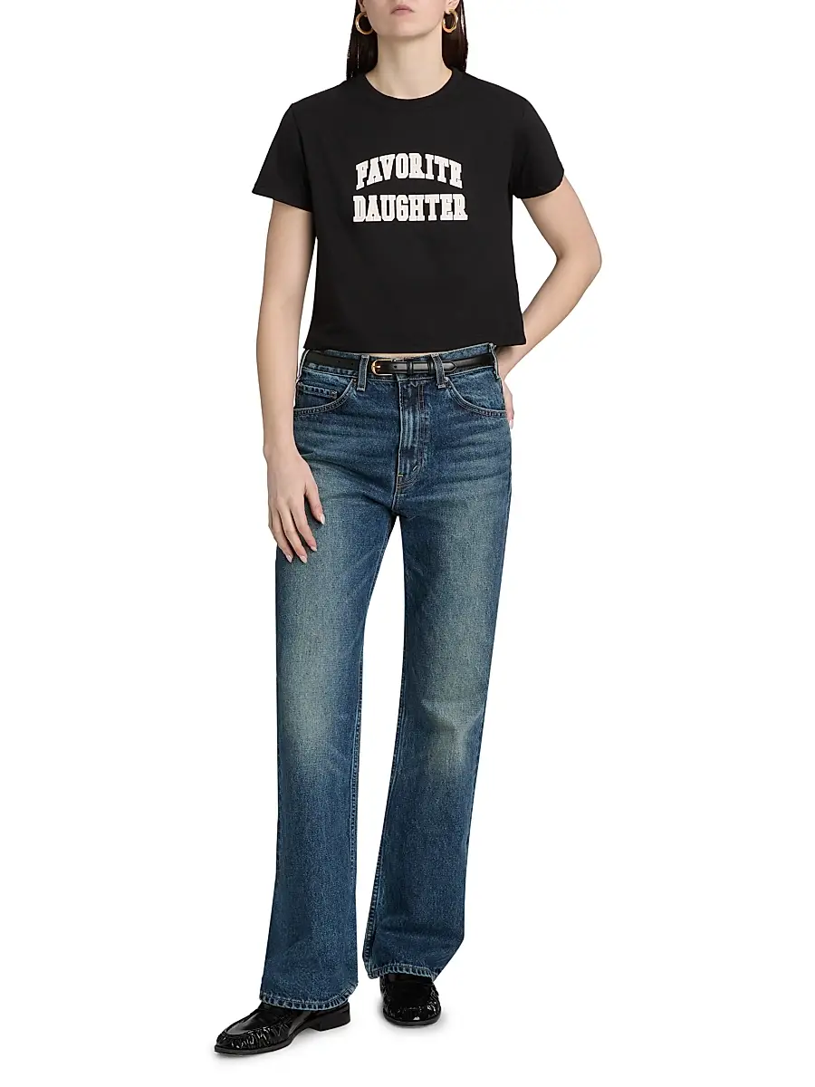 Favorite Daughter Women's The Cropped Collegiate T-Shirt | Thumbnail 2