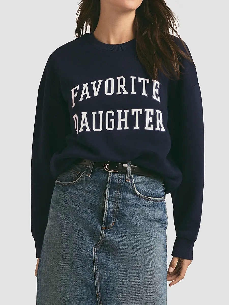 Favorite Daughter Women's Collegiate Cotton-Blend Sweatshirt | Thumbnail 4 Favorite Daughter Women's Collegiate Cotton-Blend Sweatshirt | Thumbnail 4