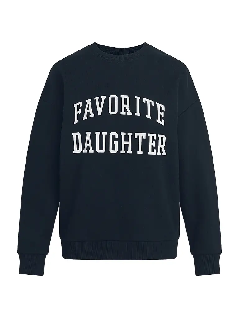 Favorite Daughter Women's Collegiate Cotton-Blend Sweatshirt - Navy - Size XS | Image 1 Favorite Daughter Women's Collegiate Cotton-Blend Sweatshirt - Navy - Size XS | Image 1