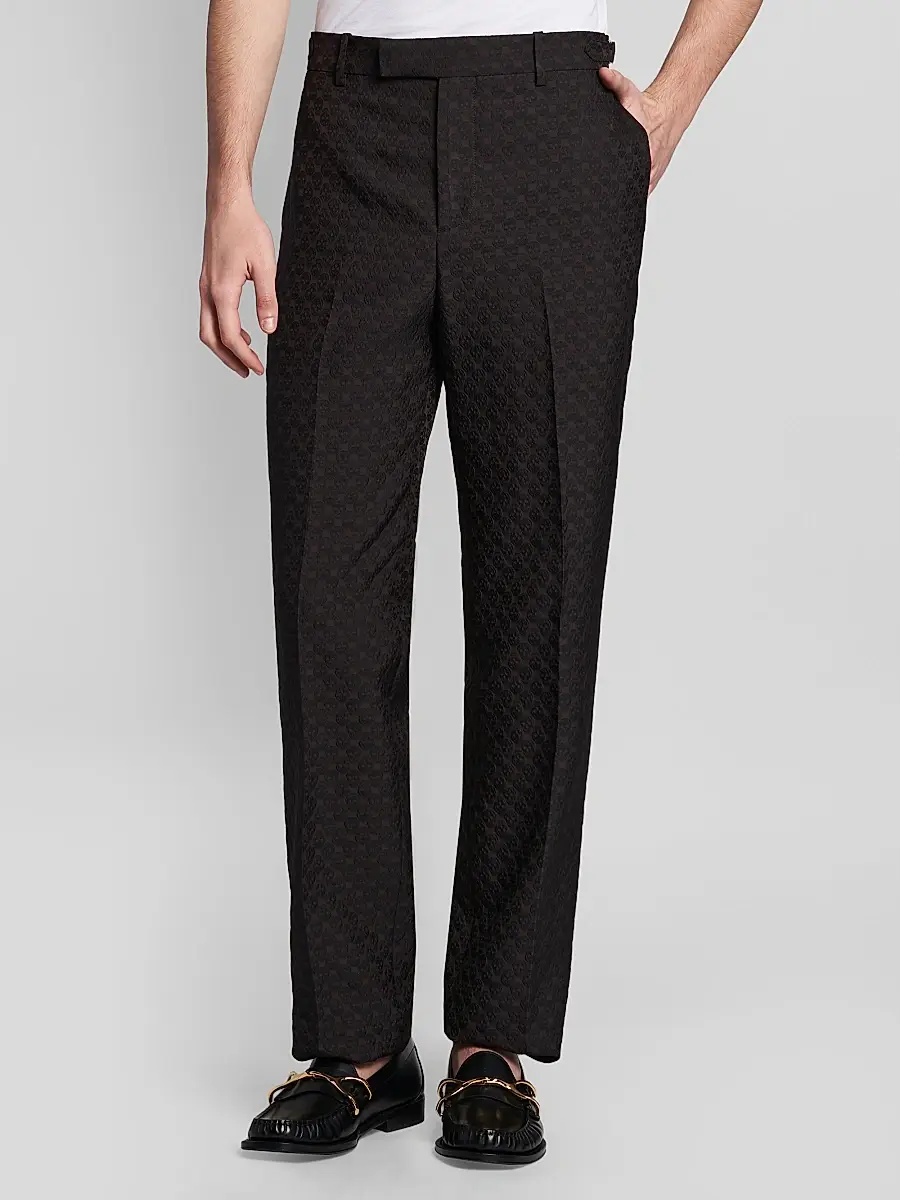 Alexander McQueen Men's Skull Jacquard Trousers | Thumbnail 3 Alexander McQueen Men's Skull Jacquard Trousers | Thumbnail 3