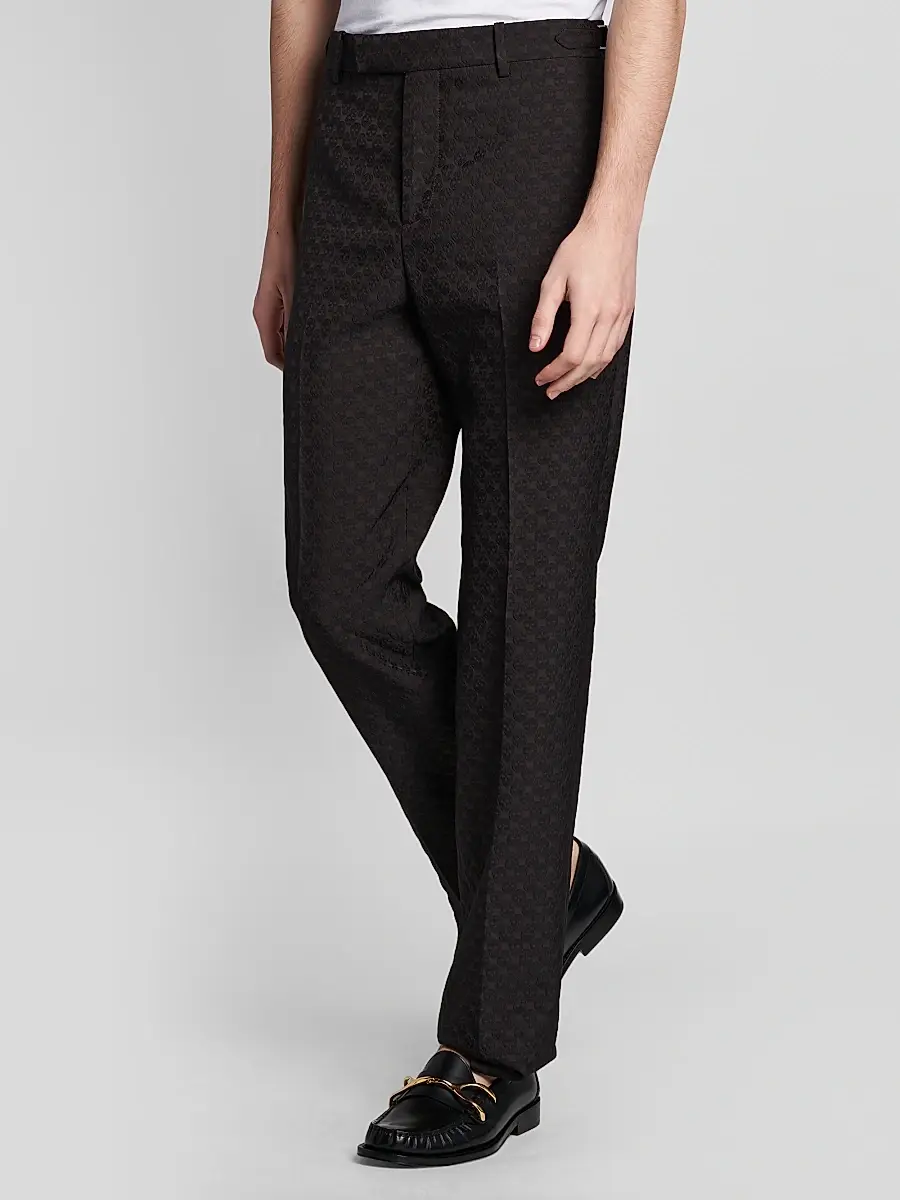 Alexander McQueen Men's Skull Jacquard Trousers | Thumbnail 4 Alexander McQueen Men's Skull Jacquard Trousers | Thumbnail 4