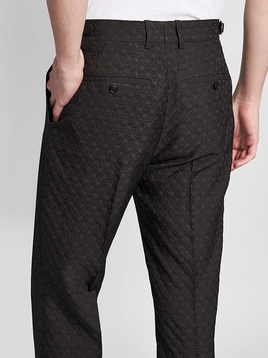 Alexander McQueen Men's Skull Jacquard Trousers | Thumbnail 6 Alexander McQueen Men's Skull Jacquard Trousers | Thumbnail 6