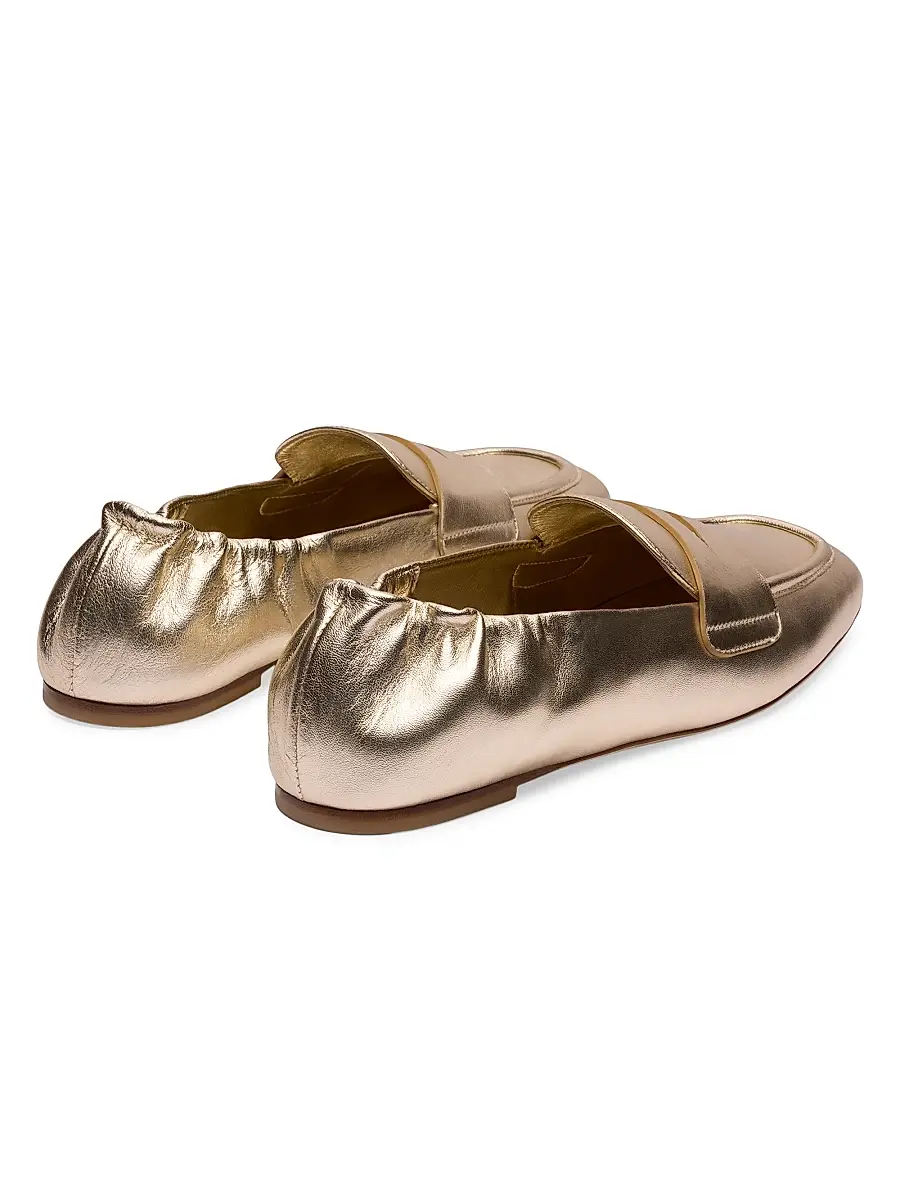 Stuart Weitzman Women's Bryant Elasticized-Back Leather Penny Loafers | Thumbnail 3 Stuart Weitzman Women's Bryant Elasticized-Back Leather Penny Loafers | Thumbnail 3
