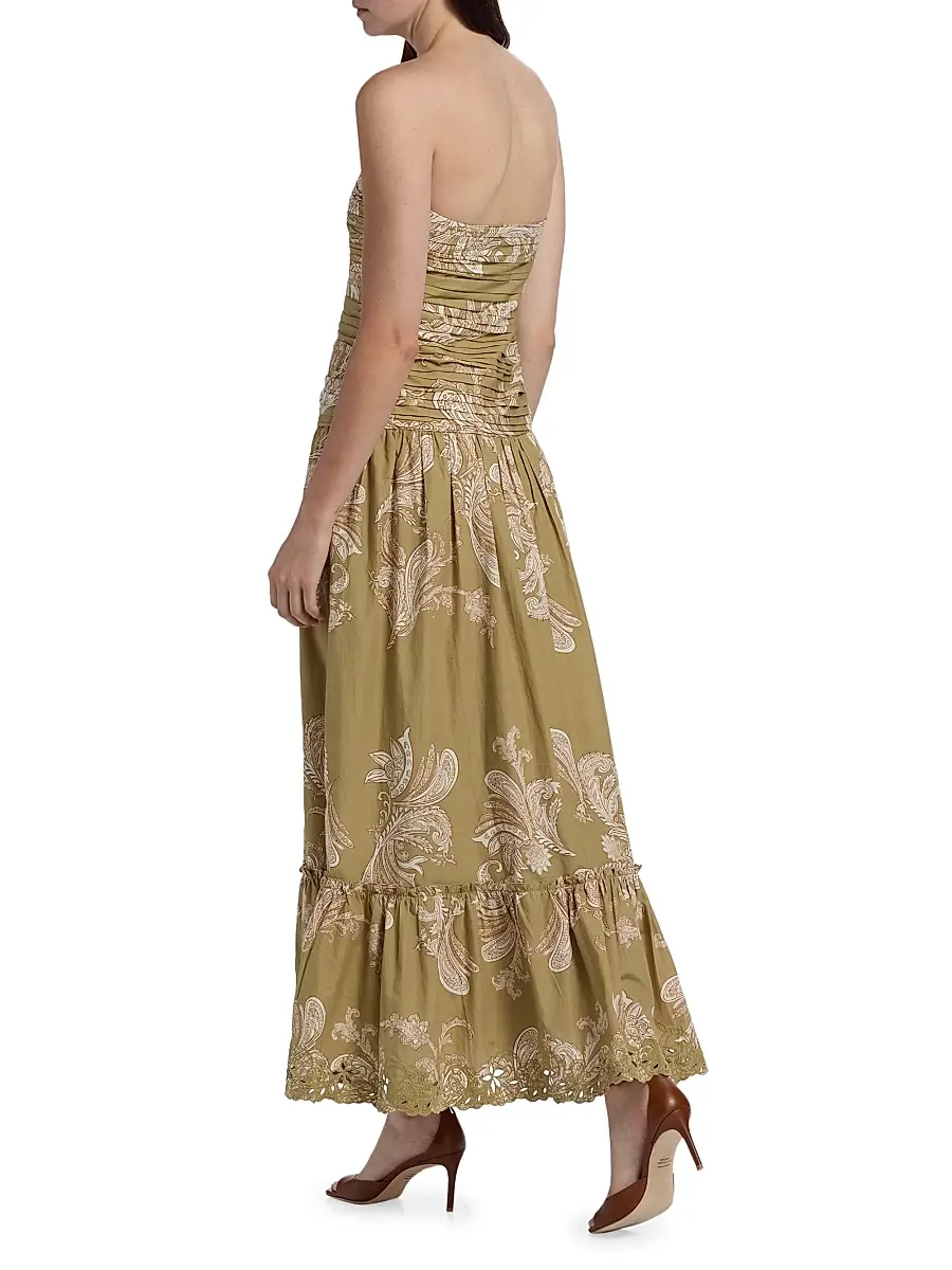 Hemant & Nandita Women's Sakhi Paisley Bandeau A-Line Maxi Dress | Thumbnail 5 Hemant & Nandita Women's Sakhi Paisley Bandeau A-Line Maxi Dress | Thumbnail 5