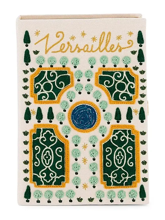 Women's Versailles Hand-Embroidered Book Clutch