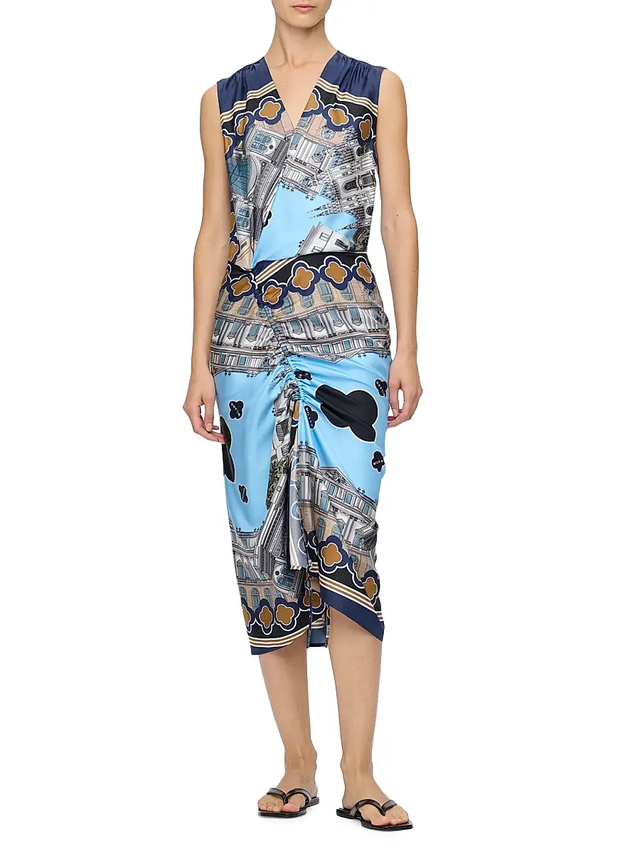 CALLAS MILANO Women's Agnes Sleeveless Draped Dress | Thumbnail 2 CALLAS MILANO Women's Agnes Sleeveless Draped Dress | Thumbnail 2