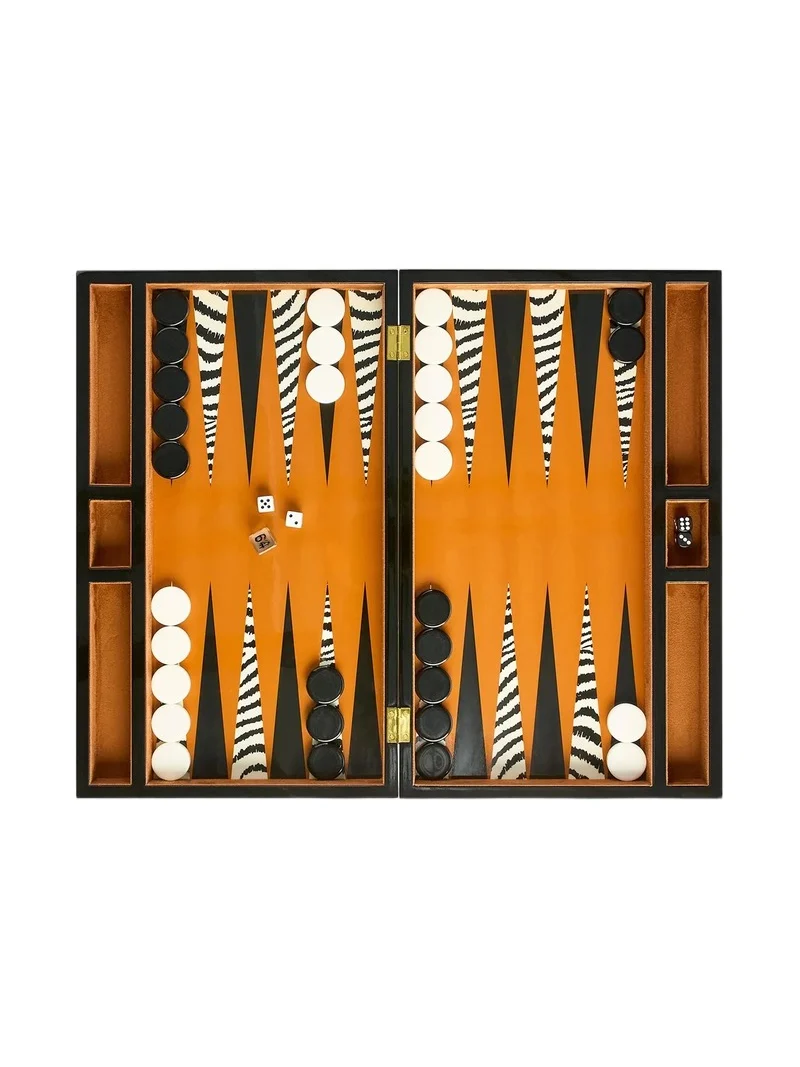 Jonathan Adler Zebra Lacquer Backgammon Set