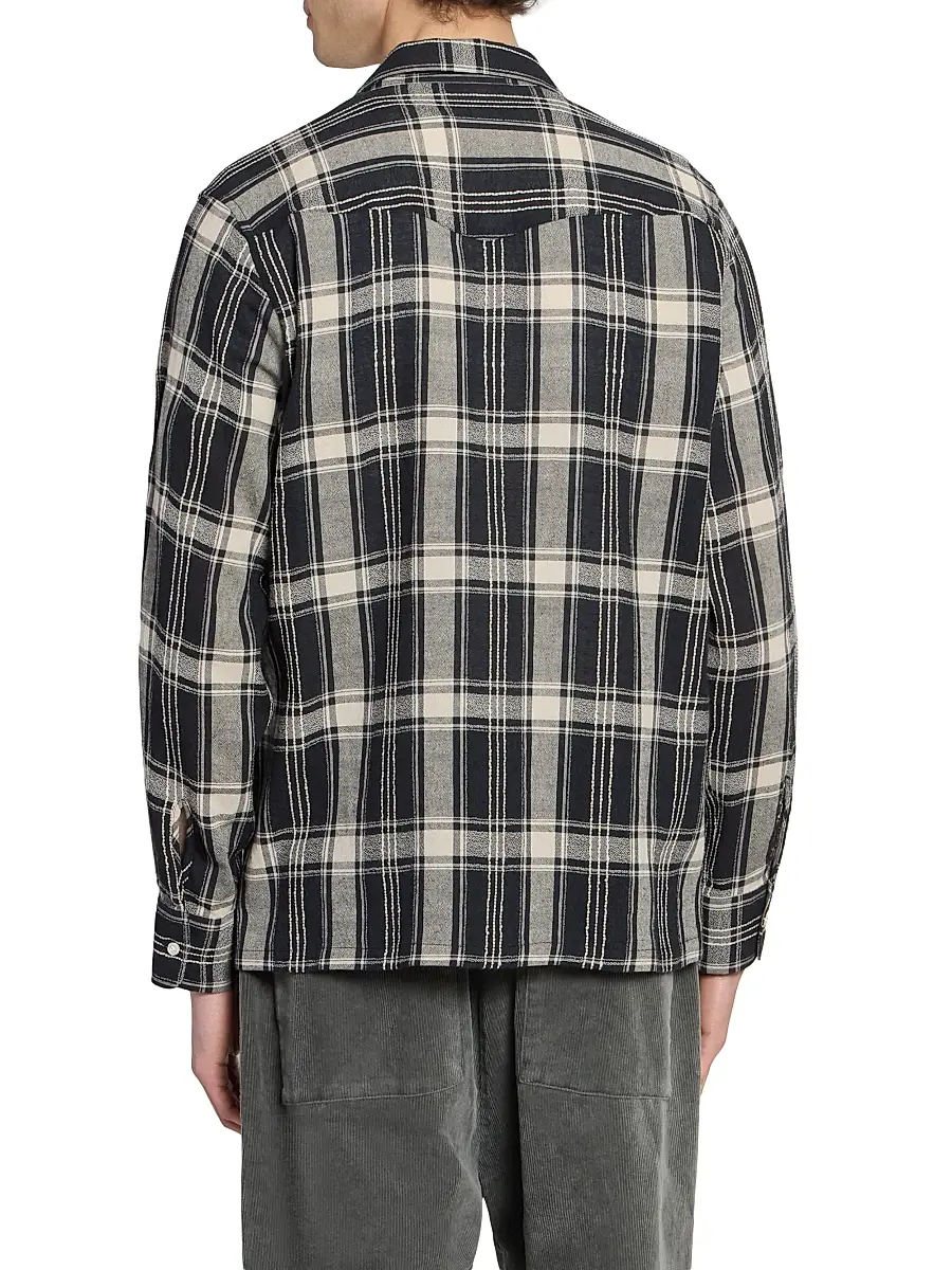 OFFICINE GÉNÉRALE Men Eren Checked Cotton-Blend Button-Front Shirt | Thumbnail 5 OFFICINE GÉNÉRALE Men Eren Checked Cotton-Blend Button-Front Shirt | Thumbnail 5