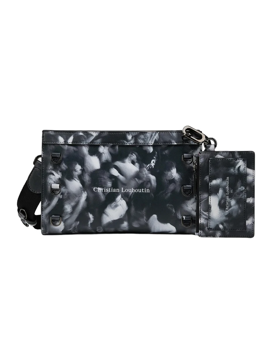 Men's Kosmica Printed Leather Crossbody Bag