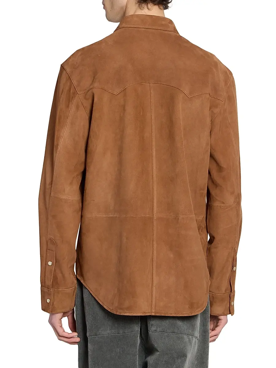 OFFICINE GÉNÉRALE Men Marshall Suede Shirt Jacket | Thumbnail 5 OFFICINE GÉNÉRALE Men Marshall Suede Shirt Jacket | Thumbnail 5