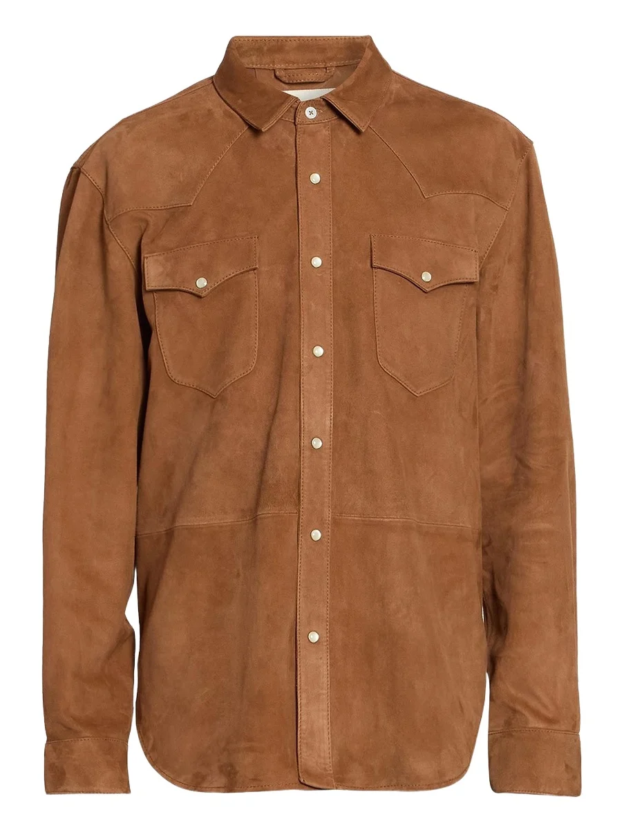 Men Marshall Suede Shirt Jacket