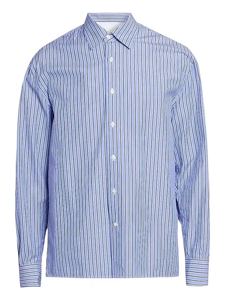 Men Gad Striped Cotton Poplin Shirt Men Gad Striped Cotton Poplin Shirt