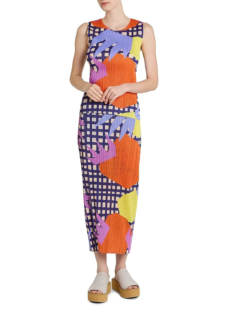 Pleats Please Issey Miyake Women's Market Printed Pleated Top | Thumbnail 2 Pleats Please Issey Miyake Women's Market Printed Pleated Top | Thumbnail 2