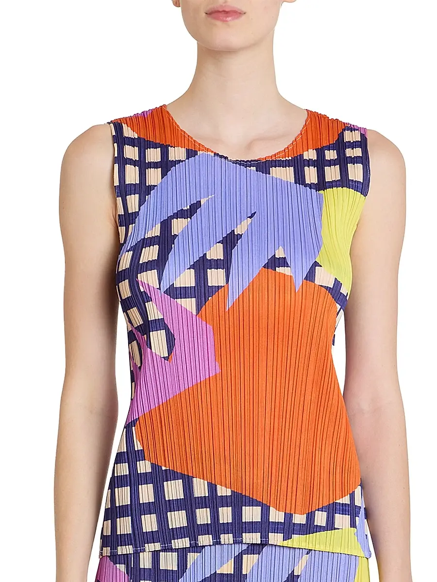 Pleats Please Issey Miyake Women's Market Printed Pleated Top | Thumbnail 3 Pleats Please Issey Miyake Women's Market Printed Pleated Top | Thumbnail 3