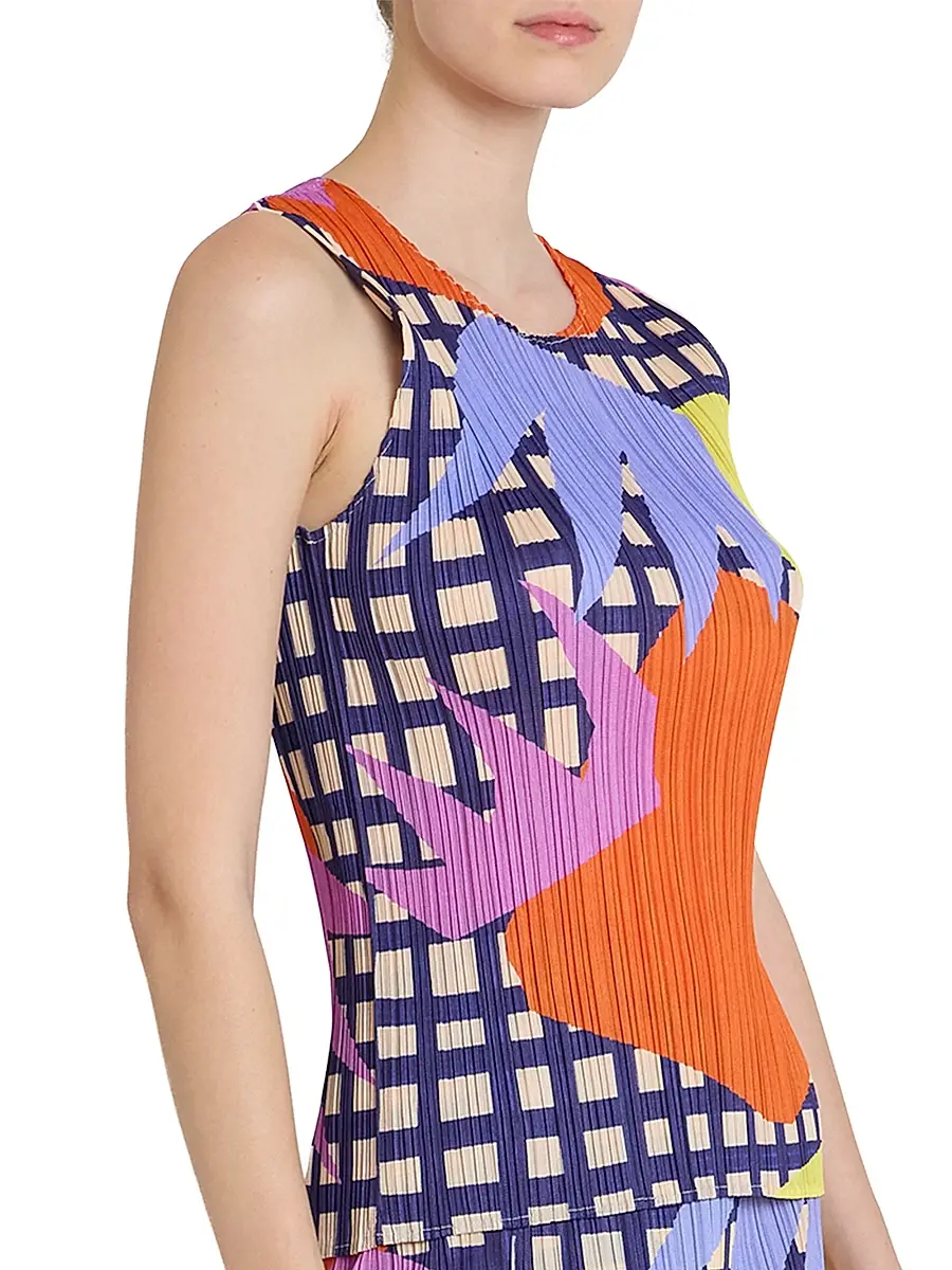 Pleats Please Issey Miyake Women's Market Printed Pleated Top | Thumbnail 4 Pleats Please Issey Miyake Women's Market Printed Pleated Top | Thumbnail 4