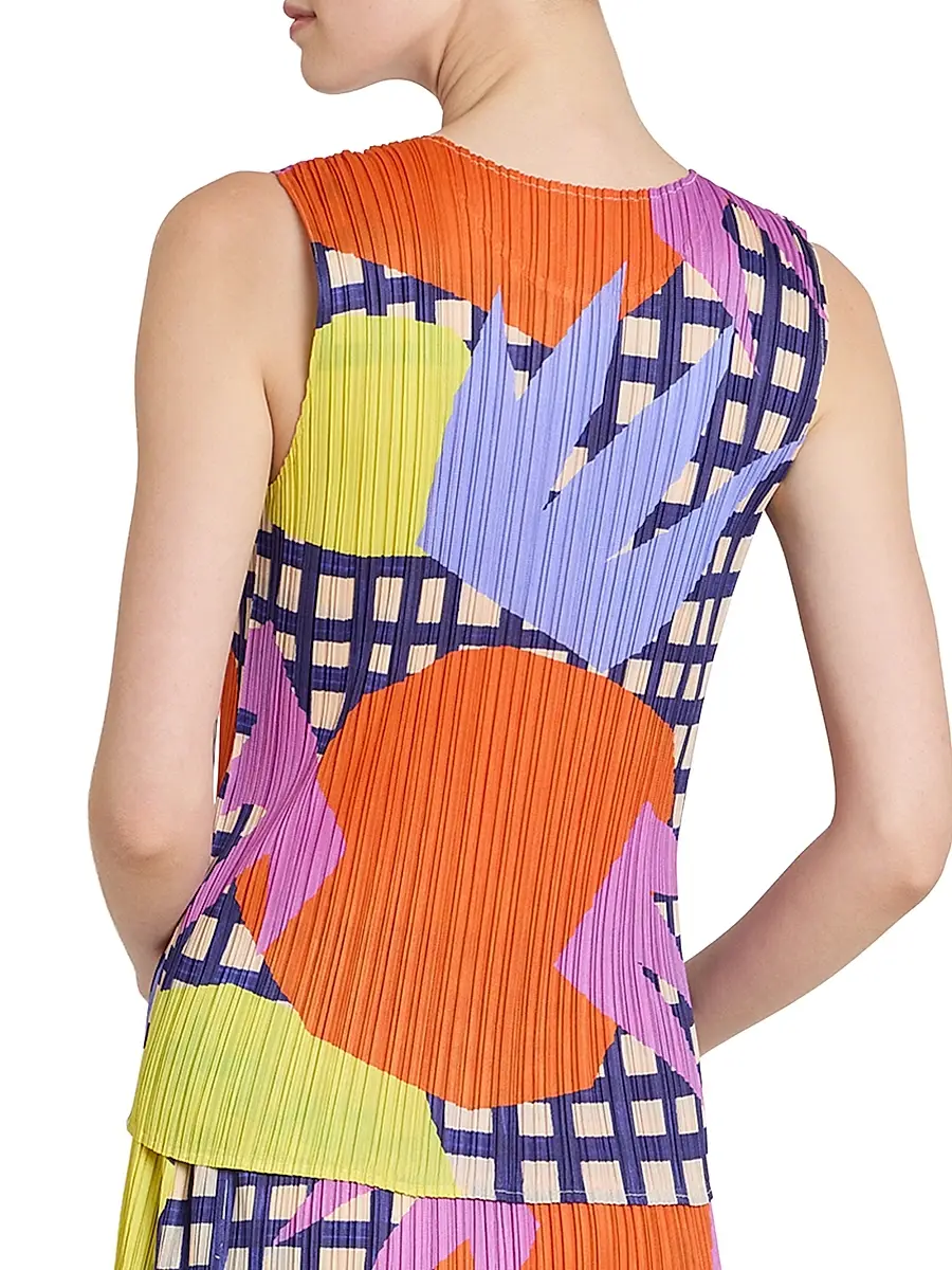 Pleats Please Issey Miyake Women's Market Printed Pleated Top | Thumbnail 5 Pleats Please Issey Miyake Women's Market Printed Pleated Top | Thumbnail 5