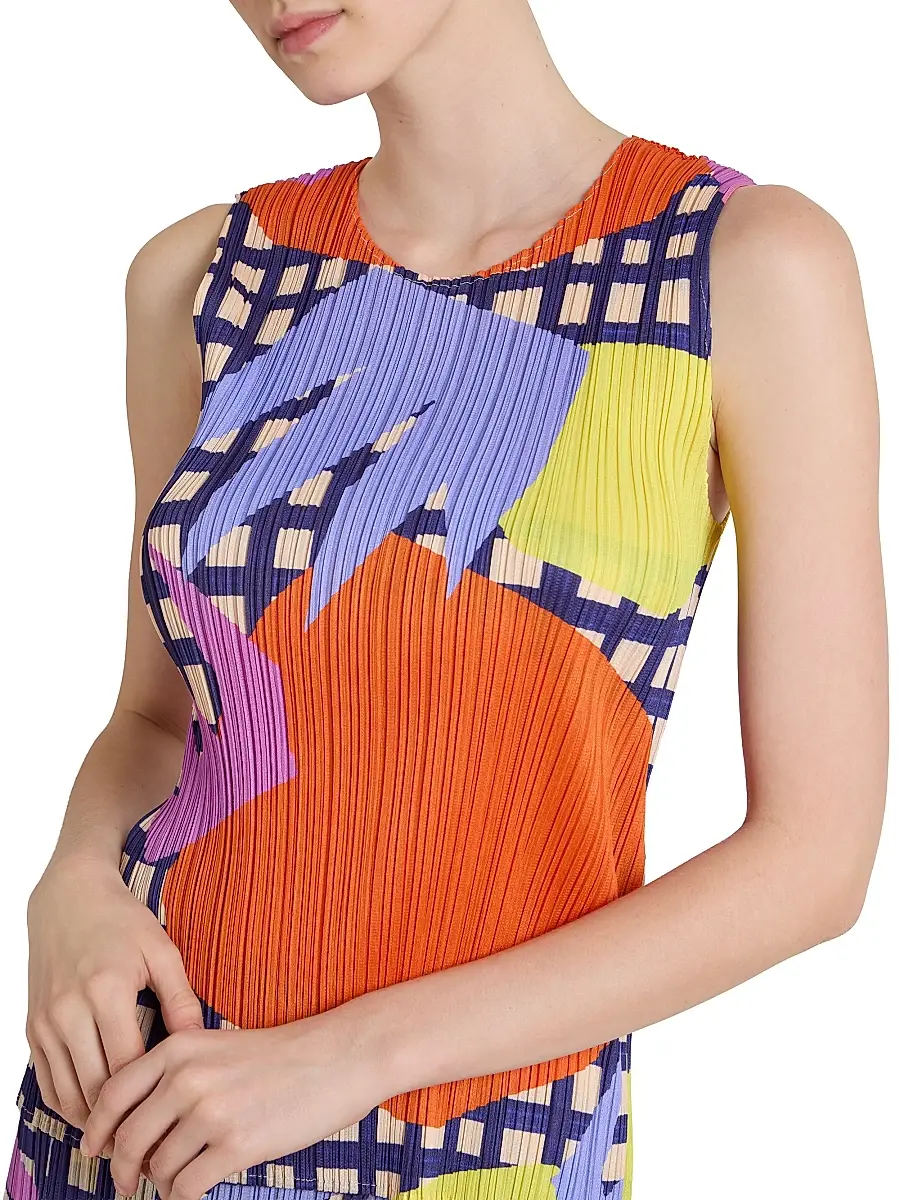 Pleats Please Issey Miyake Women's Market Printed Pleated Top | Thumbnail 6 Pleats Please Issey Miyake Women's Market Printed Pleated Top | Thumbnail 6