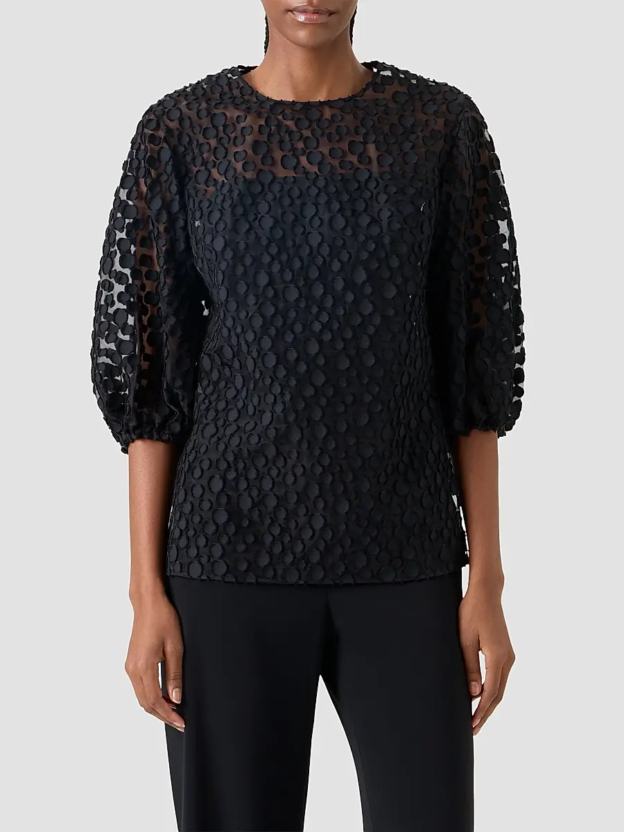 Akris punto Women's Polka Dot Cotton-Blend Top | Thumbnail 4 Akris punto Women's Polka Dot Cotton-Blend Top | Thumbnail 4