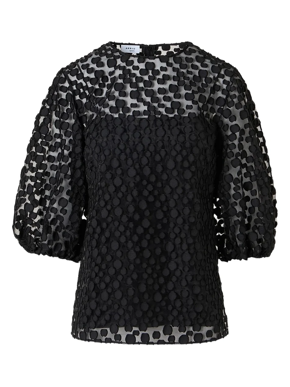 Women's Polka Dot Cotton-Blend Top Women's Polka Dot Cotton-Blend Top