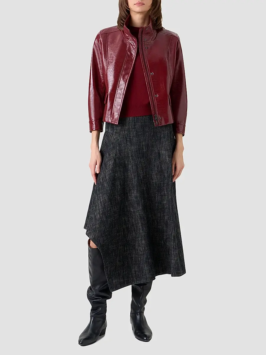 Akris punto Women's Crinkled Faux-Leather Jacket | Thumbnail 2