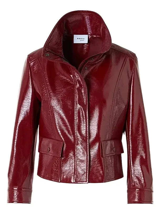 Women's Crinkled Faux-Leather Jacket Women's Crinkled Faux-Leather Jacket