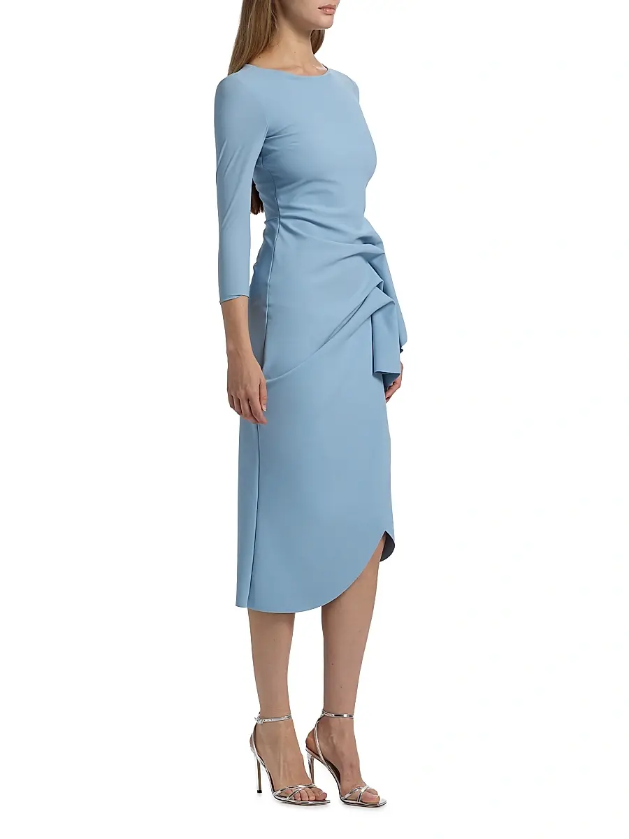 Chiara Boni La Petite Robe Women's Gathered Side Midi-Dress | Thumbnail 4 Chiara Boni La Petite Robe Women's Gathered Side Midi-Dress | Thumbnail 4