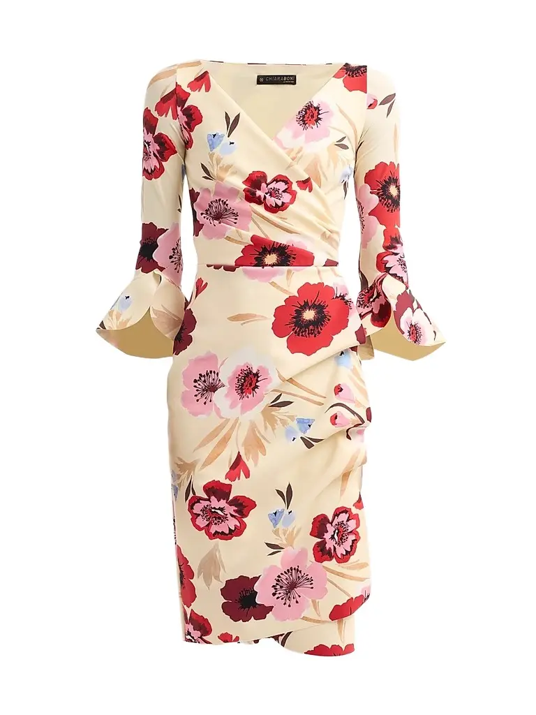 Chiara Boni La Petite Robe Women's Triana Floral Draped Midi Dress - | Image 1 Chiara Boni La Petite Robe Women's Triana Floral Draped Midi Dress - | Image 1